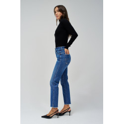JEAN FAITH PUSH IN CROPPED SLIM AZUL SALSA JEANS